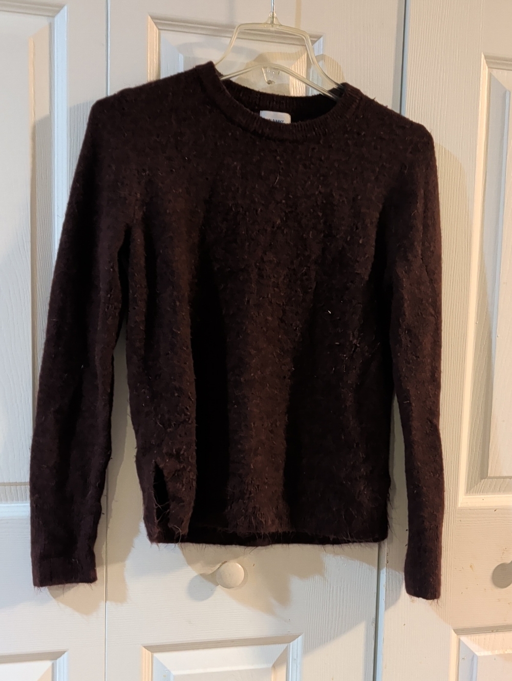 Old Navy Fuzzy Knit Crewneck Sweater - Deep Purple